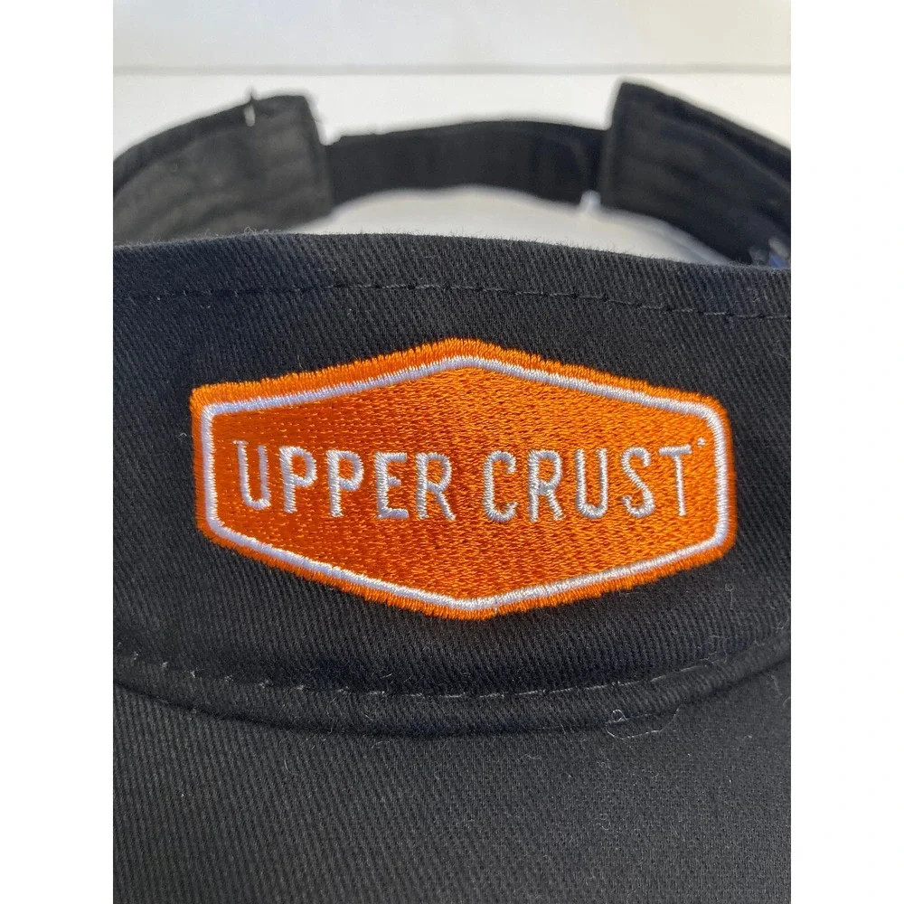 Upper Crust Visor Cap Hat Black Twill Adjustable Employee Promo Cap Pizza‎